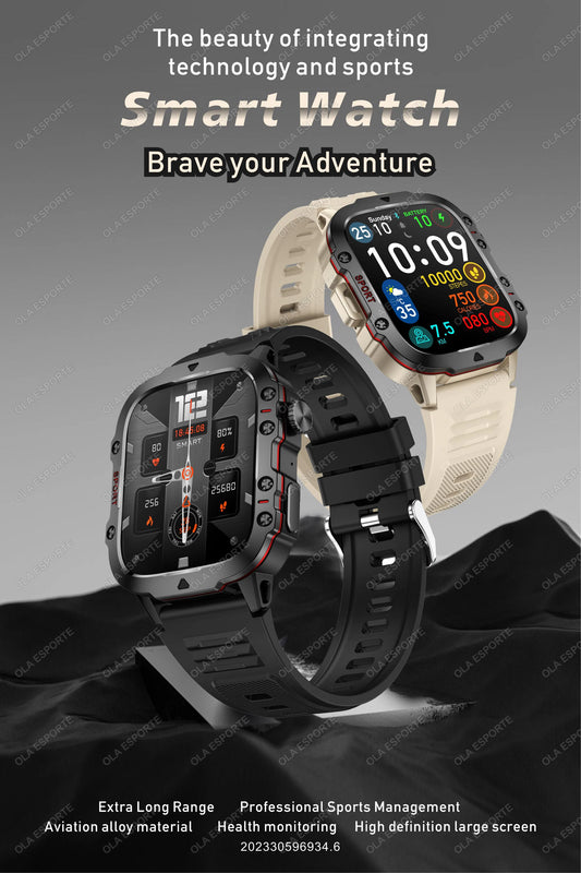 Original Men Smartwatch Flashlight Bluetooth Call Fitness Clock IP68 Waterproof Sports Men for Android IOS Smart Watch 2025 New